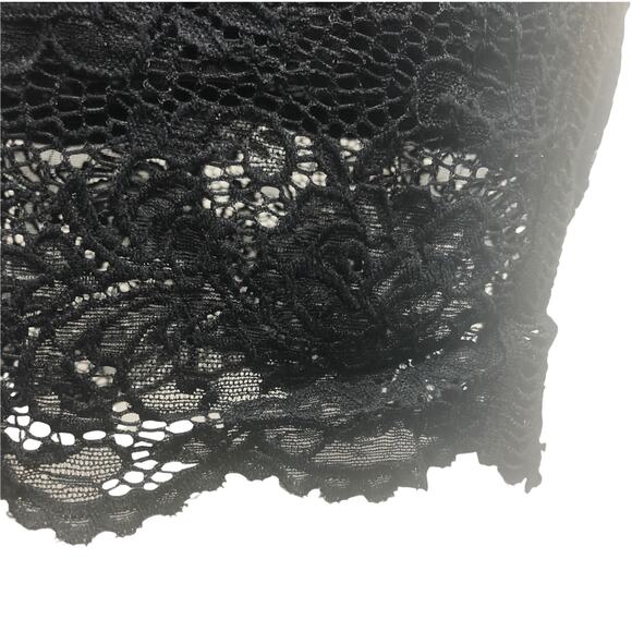 MiaoMiao Black Lace Overlay Pencil Dress - Size Large - Picture 8 of 12